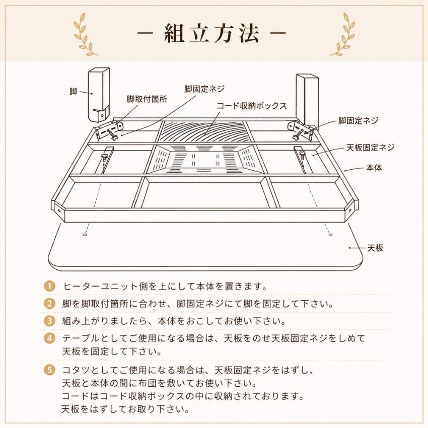 吉桂 こたつテーブル 長方形 コタツテーブル 幅120cm 家具調こたつ