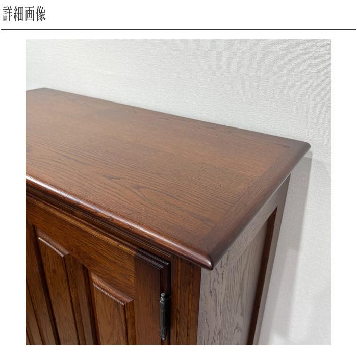 キャビネット 木製 無垢 リビングボード 幅80cm サイドボード 完成品
