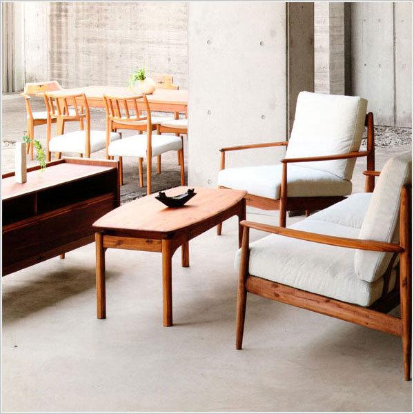 朝日木材加工 リビングテーブル 北欧 センターテーブル 木製 無垢 ロー