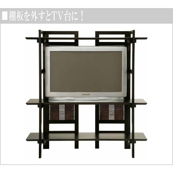曙工芸製作所 アジアン オープンラック 木製 オープンシェルフ 飾り棚