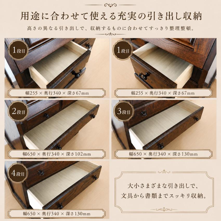 ライティングデスク アンティーク ライティングビューロー 北欧 書斎机