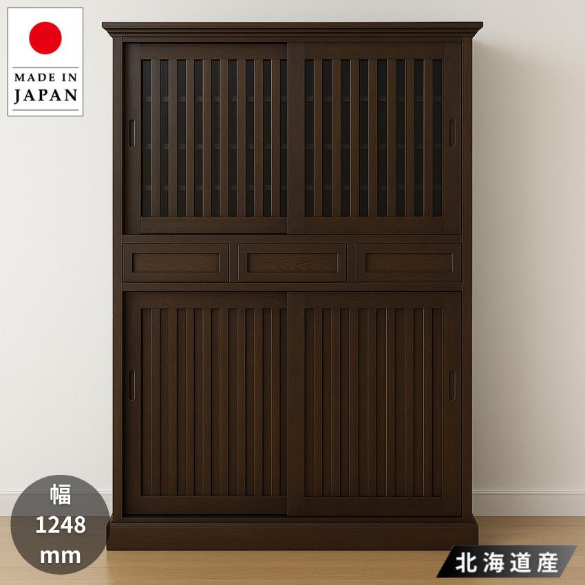 水屋箪笥 アンティーク 食器棚 引き戸 食器戸棚 和風 キッチンボード