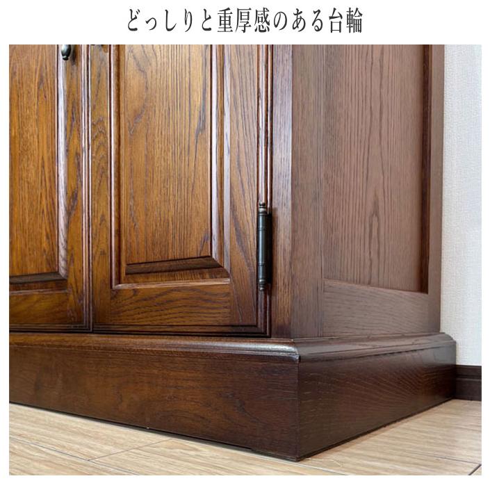 3面レンジボード アンティーク調 ブラウンカラー キッチン収納 レンジ台 No.2815● ※現金、クレジット、ぺイペイ、スマホ決済対応※ レンジボード 完成品 レンジ台 アンティーク レンジ収納棚 おしゃれ