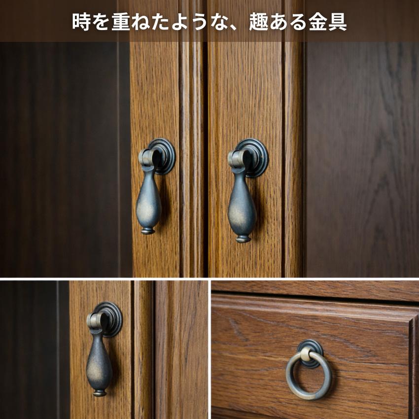 北海道民芸家具 サイドボード キャビネット リビングボード 無垢材 窓枠ガラス扉 飛騨産業 北海道民芸家具 サイドボード 和風 和室 リビングボード