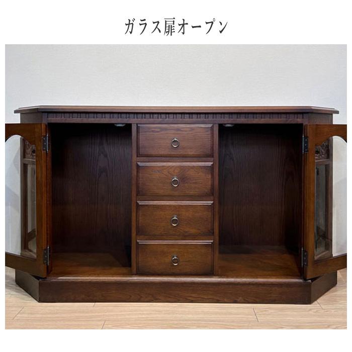 サイドボード アンティーク キャビネット 木製 無垢 リビングボード