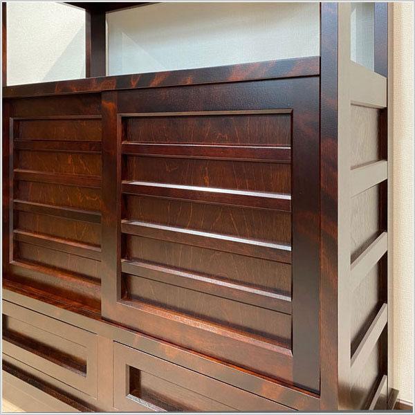 飛騨産業 北海道民芸家具 茶タンス 和風 茶箪笥 木製 無垢 茶ダンス