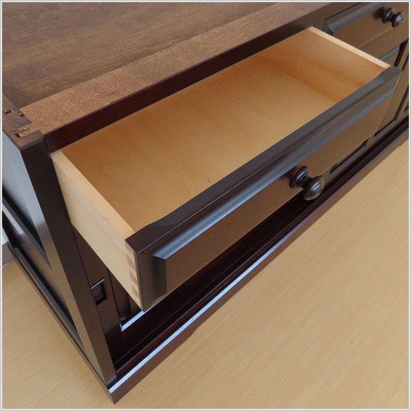 直接取引☆ 北海道民芸家具 食器棚 カップボード カバ 樺 無垢材　アンティーク AIC30 希少 北海道民芸家具 特注 カップボード 食器棚 カバ/樺 無垢材 2面