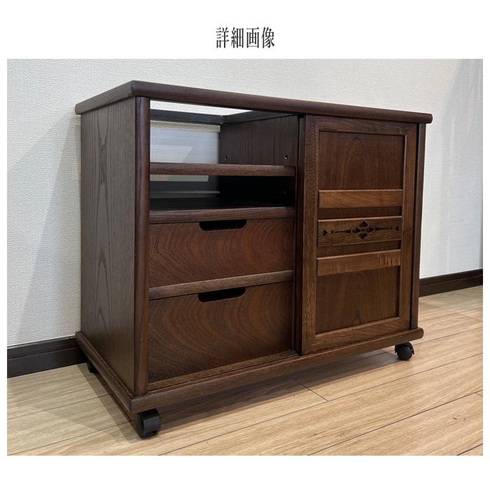 神谷家具 ポットワゴン 和風 和室 お座敷ワゴン キャスター付き