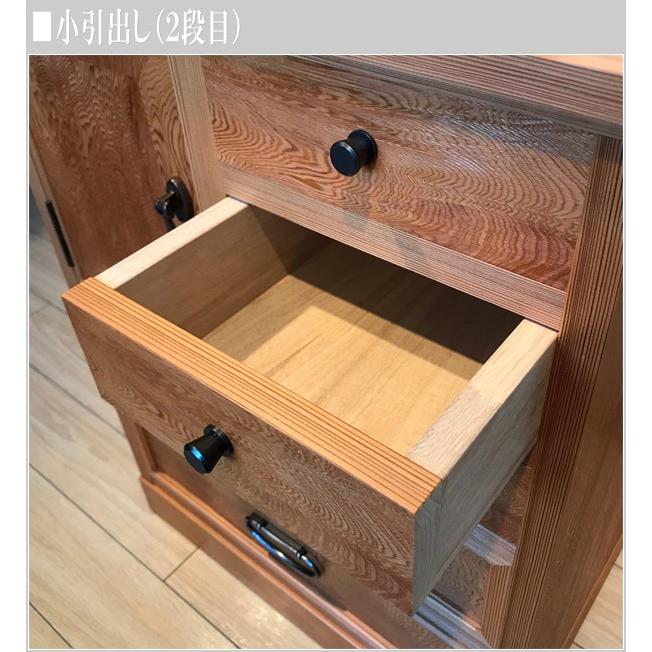屋久杉 サイドボード 和風 チェスト 木製 キャビネット 収納 茶箪笥