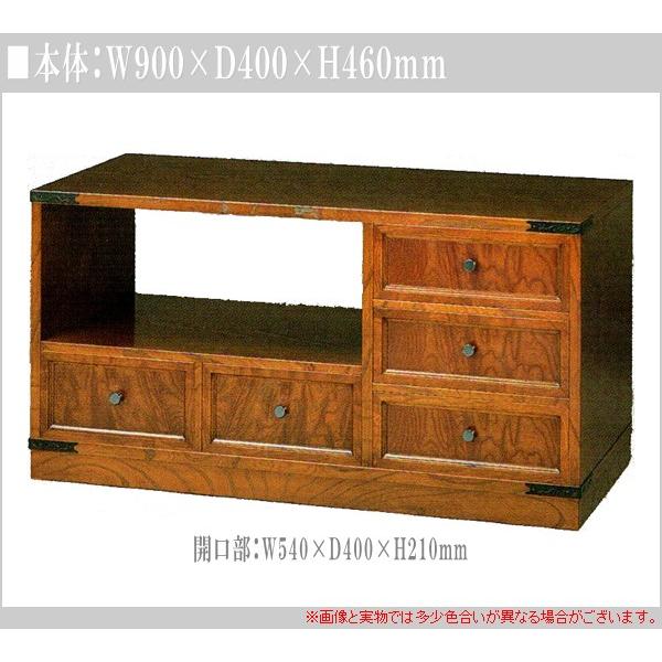【和モダン】木製 テレビボード / ローボード（幅92cm） テレビ台 和風 ローボード 幅90cm テレビボード 木製 TV台 完成品 TV
