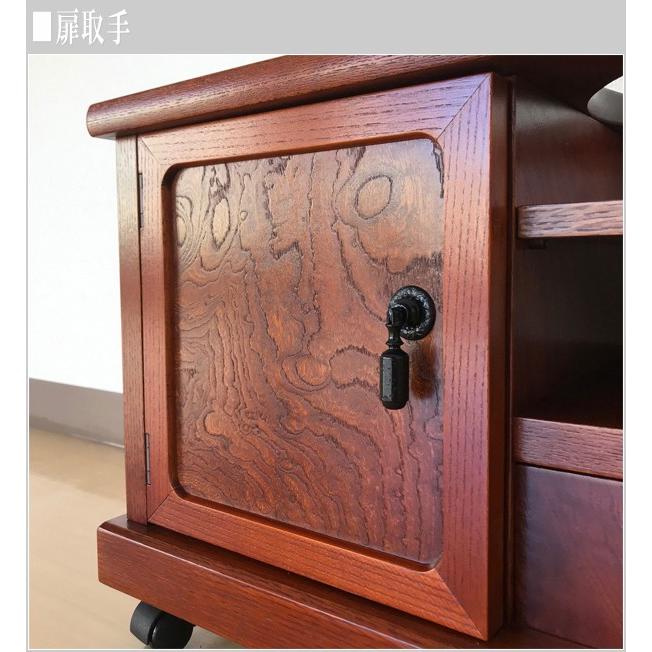 ポットワゴン キャスター付き お座敷ワゴン 和風 リビングワゴン 木製