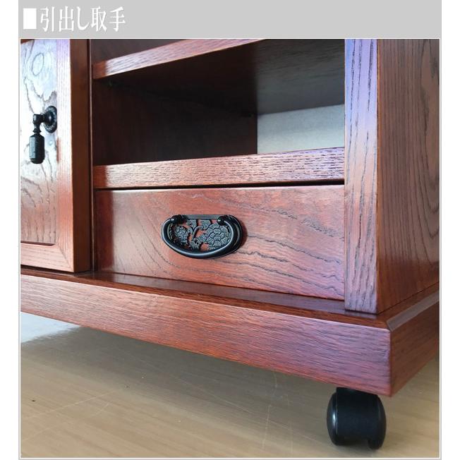 ポットワゴン キャスター付き お座敷ワゴン 和風 リビングワゴン 木製