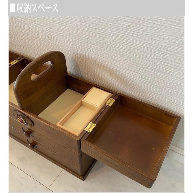 ソーイングボックス おしゃれ 裁縫箱 木製 針箱 国産 日本製