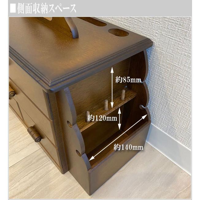 ソーイングボックス おしゃれ 裁縫箱 木製 針箱 アンティーク 日本製