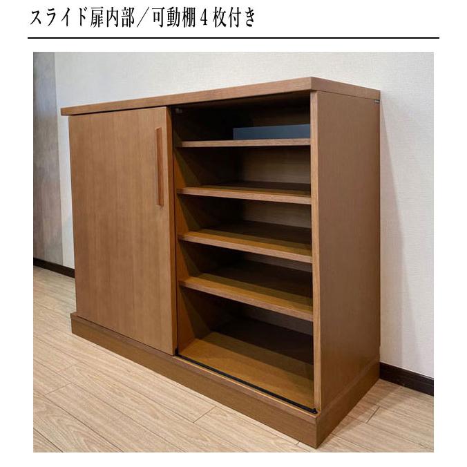 カリモク家具 サイドボード 北欧 リビングボード 完成品 キャビネット 北欧 チェスト 木製 ウォールナット オーク 日本製 国産｜interior-bagus｜19