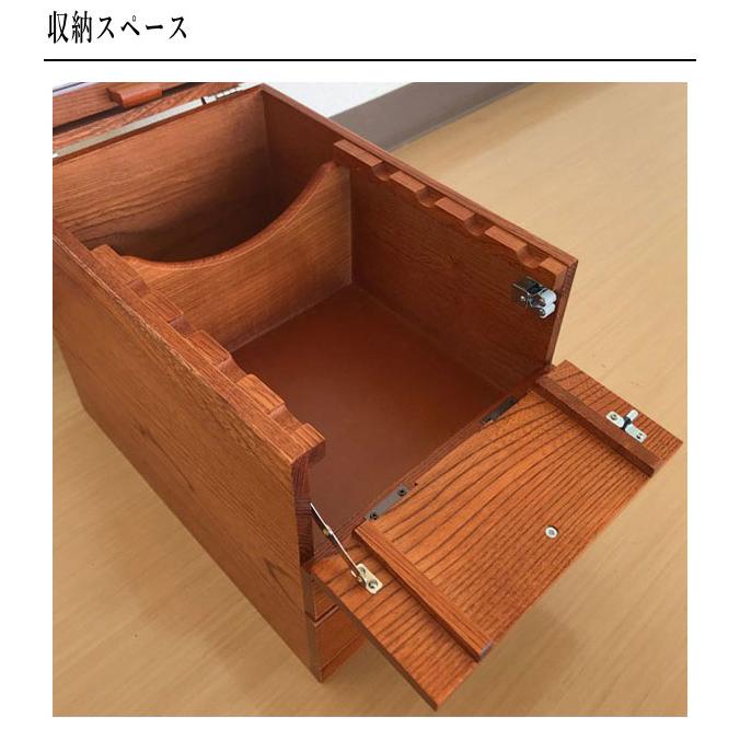 メイクボックス 鏡付き コスメボックス 持ち運び 化粧箱 木製 化粧品