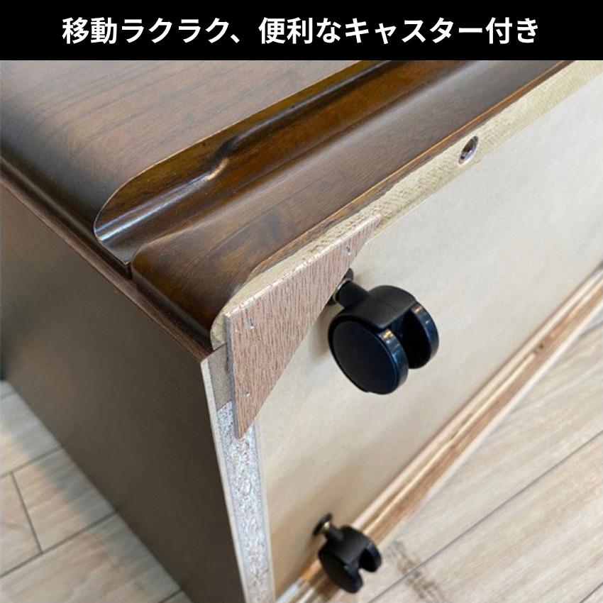 桐子 753D クローゼットチェスト 幅75cm 3段 押入れ収納 キャスター付き クローゼット収納 桐無垢材 押入れタンス 完成品 桐たんす 着物収納 桐ダンス 防湿 防虫の画像