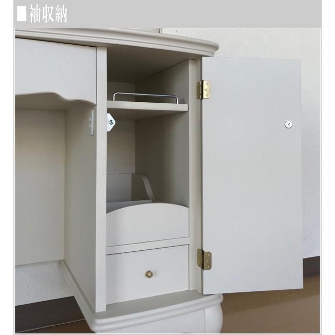 ドレッサー 一面鏡 おしゃれ 鏡台 アンティーク 化粧台 白 ホワイト