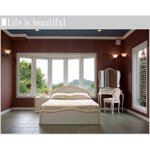 シングルベッド フレーム アンティーク ベッド シングルサイズ 姫系 白