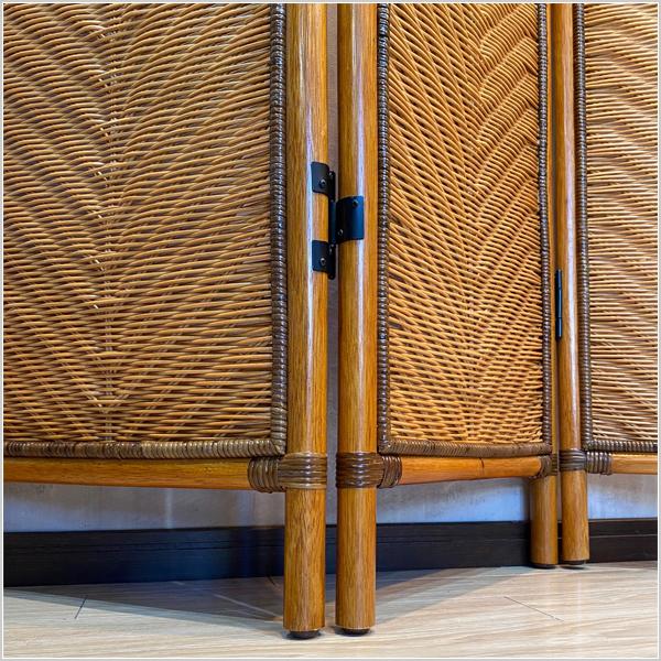 KAZAMA パーテーション おしゃれ 衝立 アジアン パーティション 3連