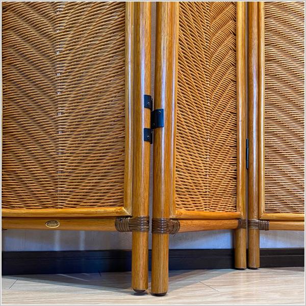 KAZAMA パーテーション おしゃれ 衝立 アジアン パーティション 3連