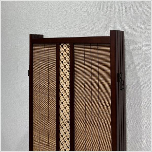 衝立 和風 パーテーション おしゃれ 屏風 4連 夏屏風 日本製 簾