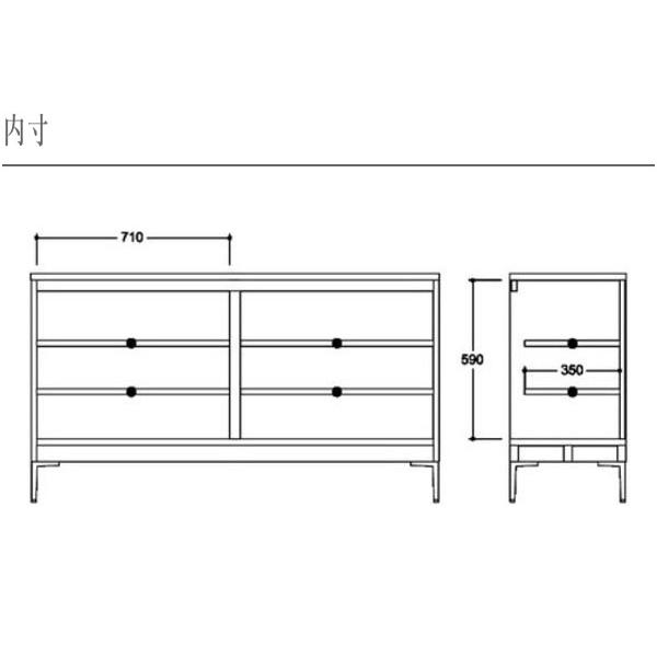 サイドボード 松永家具 PIATTO LOW CABINET ﾎﾜｲﾄ