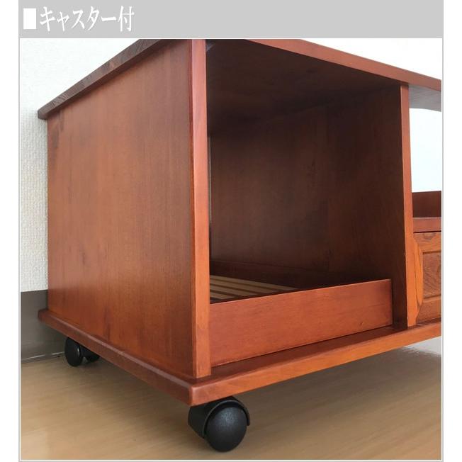ポットワゴン 和風 お座敷ワゴン キャスター付き : インテリア
