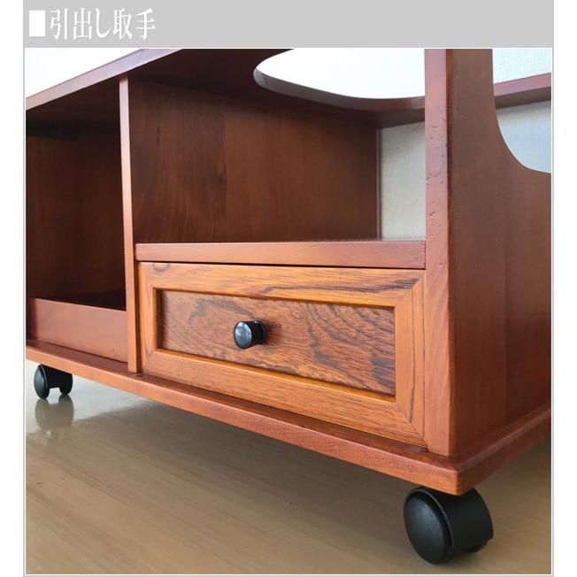 ポットワゴン 和風 お座敷ワゴン キャスター付き : インテリア