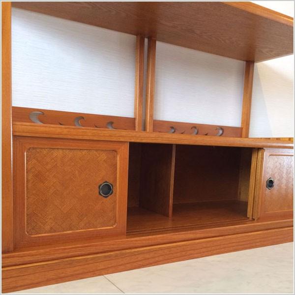置床 置き床 和風 サイドボード 欅 リビングボード 完成品 日本製 国産|interior-bagus|06