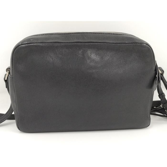 【中古】YVES SAINT LAURENT カメラバッグ スモール ショルダーバッグ フリンジ レザー ブラック D4066 : サカイの ...