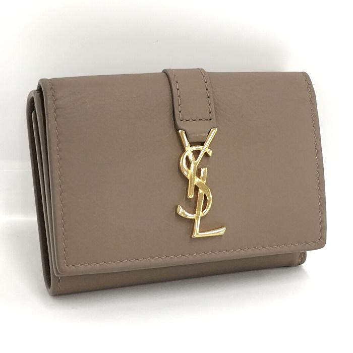 Yves Saint Laurent 【中古】Yves タイニー ウォレット 三つ折り財布  