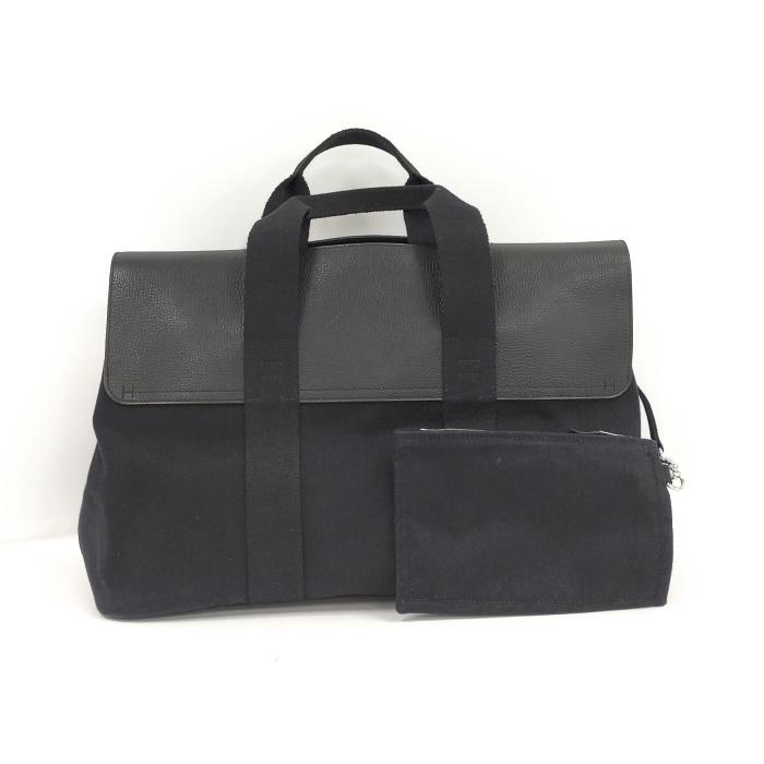 【中古】HERMES ハンドバッグ ヴァルパライソMM トワルシェブロン ブラック｜interior-collection｜02