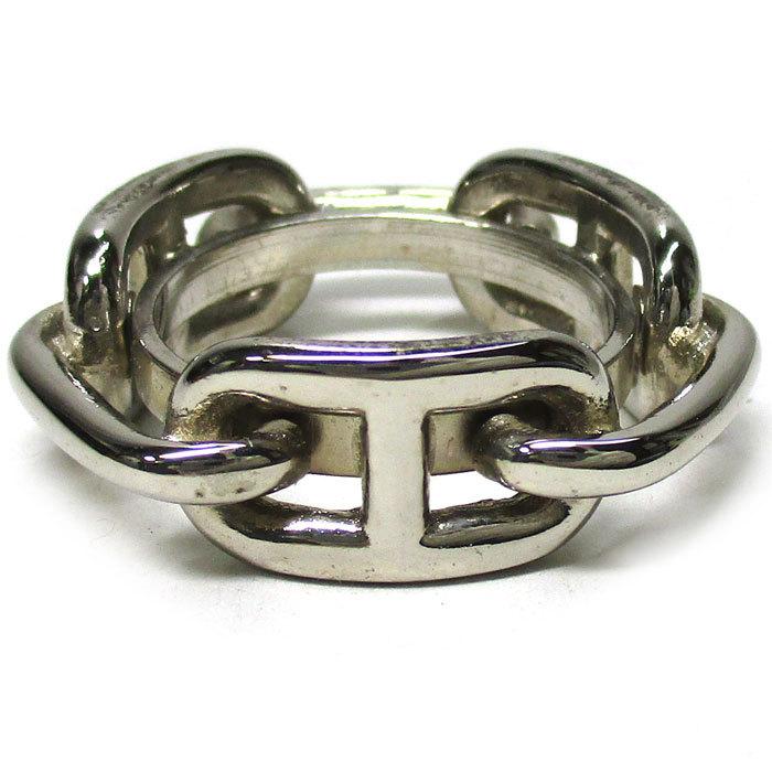 HERMES 【中古】エルメス シェーヌダンクル スカーフリング シルバー  