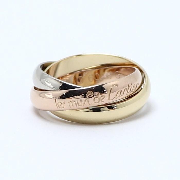 カルティエ3連 トリニティリング 750YG/WG/PG 50号 シリアル有