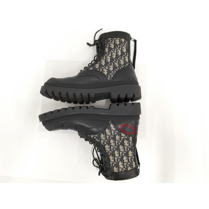 中古】DIOR EXPLORER レースアップ ブーツ オブリークジャガード 