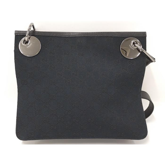 【美品】 GUCCI グッチ GG キャンバス ボストンバッグ ショルダー GUCCI（グッチ） ショルダーバッグ GGキャンバス レザー ブラック