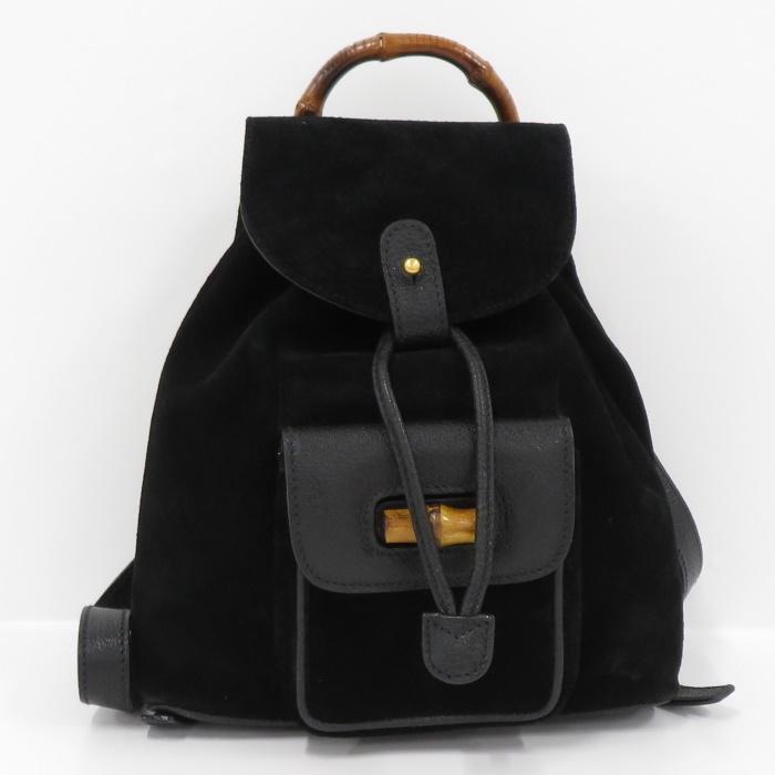 グッチ バンブーミニ レザーリュック 003•1705•0030 ブラック GUCCI
