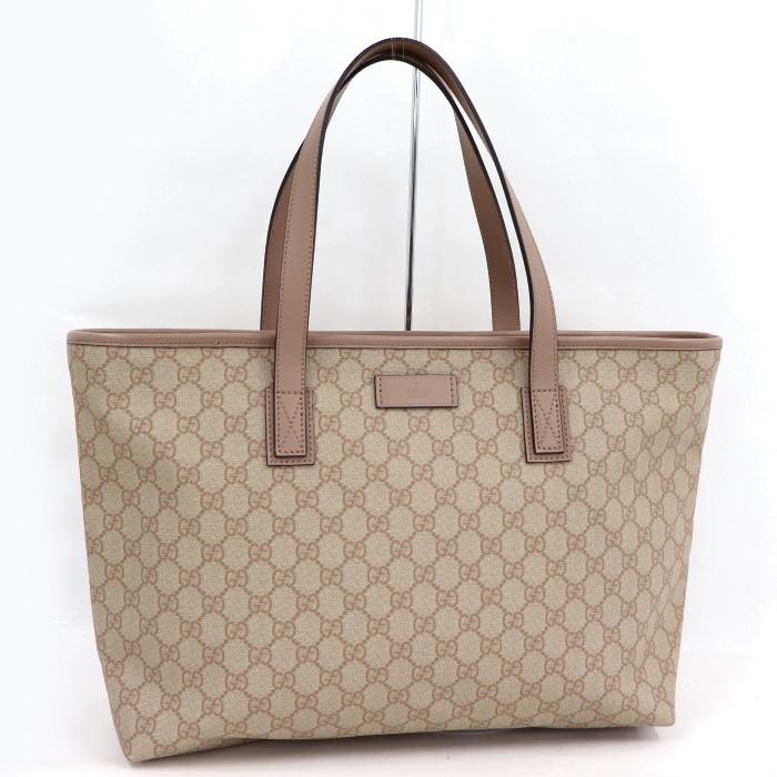 GUCCI 【中古】グッチ トートバッグ GGスプリーム ピンク