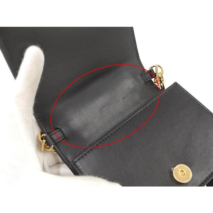 GUCCI 2WAY ミニ ショルダーバッグ キルティング レザー ブラック  