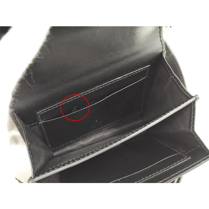 GUCCI 2WAY ミニ ショルダーバッグ キルティング レザー ブラック  