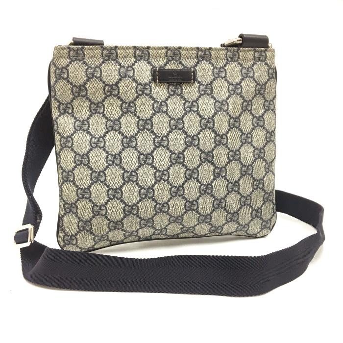 中古 メンズファッション Gucci Gucci ショルダーバッグ メッセンジャーバッグ Ggプラス グレー系 メッセンジャーバッグ