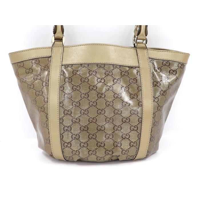 【中古】GUCCI アビー トートバッグ GGクリスタル ブラウン 211983 :2000088252000169:サカイのリサイクル