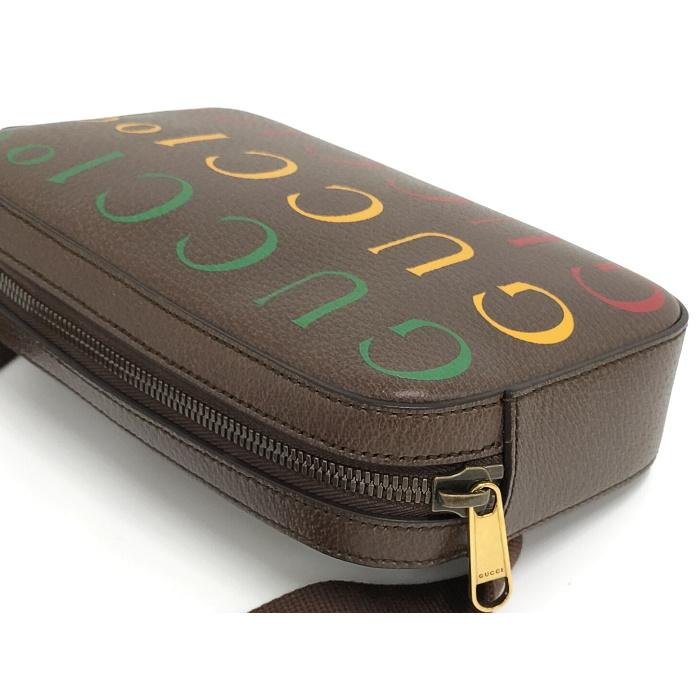 【中古】GUCCI ボディバッグ ベルトバッグ 100周年記念 レザー ブラウン 602695｜interior-collection｜03