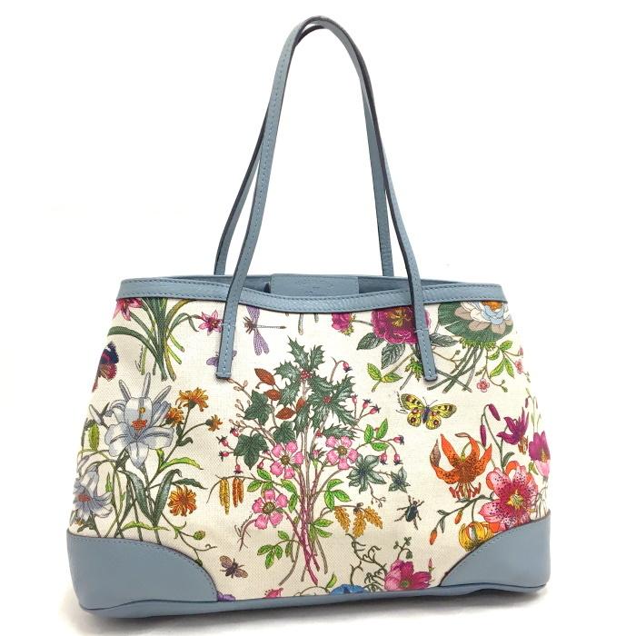 正規店仕入れの 中古 グッチ トートバッグ フローラ 花柄 ホワイト ブルー キャンバス レザー サカイのリサイクルショップ 通販 Yahoo ショッピング 即納特典付き Brivanbiotech Com