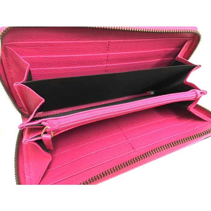 中古】GUCCI ヴィンテージロゴ プリント ラウンドファスナー長財布