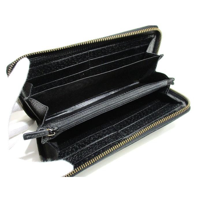 GUCCI 【中古】GUCCI アニマリエ レザー ジップアラウンド ウォレット  