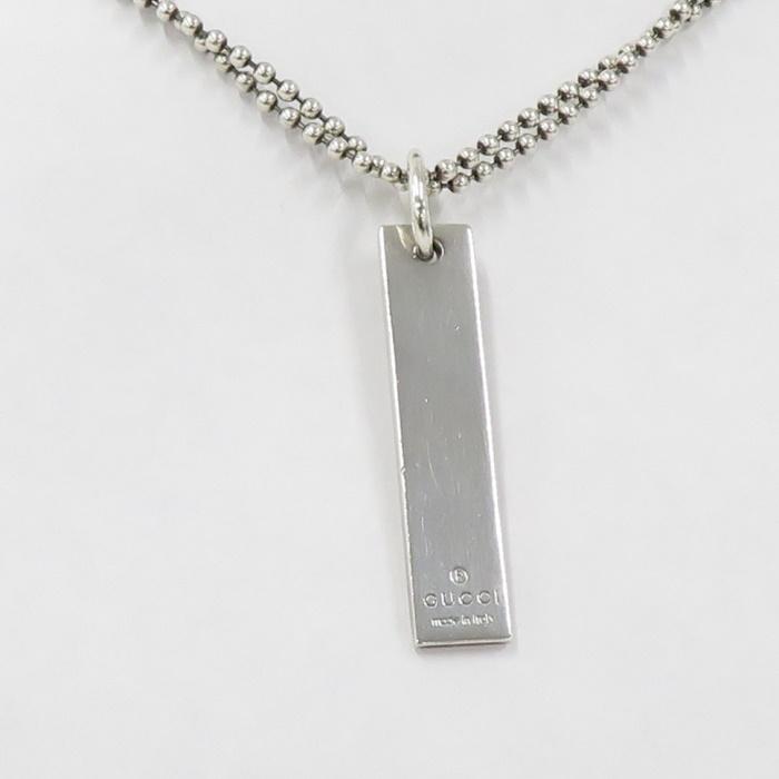 中古 Gucci ダブルボールチェーン プレート ネックレス シルバー Sv925 サカイのリサイクルショップ 通販 Yahoo ショッピング