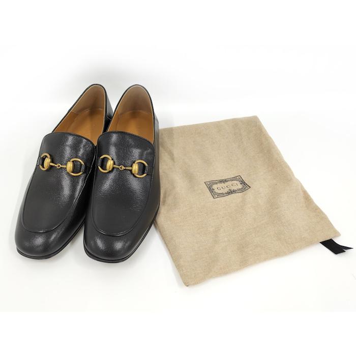 GUCCI ローファー カーフスキン レザー ブラック 表記サイズ 38
