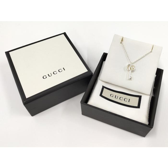 GUCCI/グッチ SV925 ダブルG キー ペンダント/ネックレス グッチ シルバージュエリーダブルG キー ネックレス | GUCCI® JP